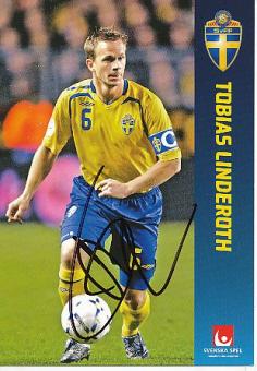 Tobias Linderoth  Schweden  Fußball Autogrammkarte original signiert 
