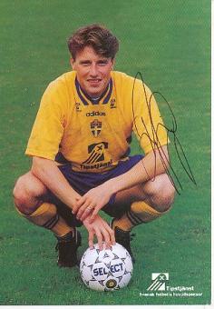 Roger Ljung  Schweden  Fußball Autogrammkarte original signiert 
