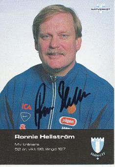 Ronnie Hellström † 2022  Malmö FF  &  Schweden  Fußball Autogrammkarte original signiert 