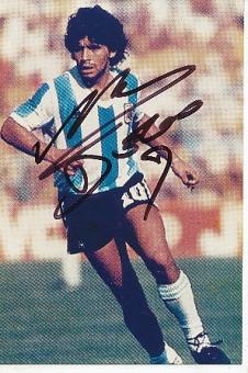 Diego Maradona † 2020  Argentinien Weltmeister WM 1986 Fußball  Autogramm Foto  original signiert 