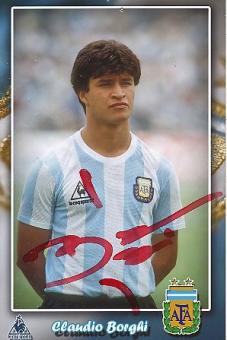Claudio Borghi  Argentinien Weltmeister WM 1986 Fußball  Autogramm Foto  original signiert 
