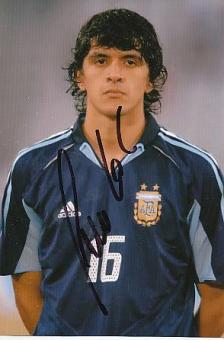 Lucho Gonzalez  Gold Olympia 2004  Argentinien WM 2006  Fußball  Autogramm Foto  original signiert 