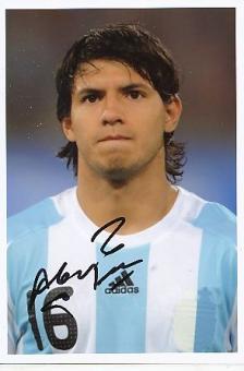 Sergio Agüero   Argentinien WM 2014  Fußball  Autogramm Foto  original signiert 