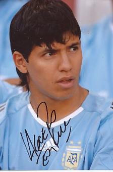 Sergio Agüero   Argentinien WM 2014  Fußball  Autogramm Foto  original signiert 