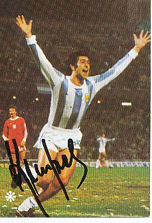 Mario Kempes  Argentinien  Weltmeister  WM 1978  Fußball Bild original signiert 