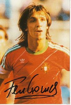 Fernando Gomes † 2022  Portugal WM 1986  Fußball Autogramm Foto original signiert 