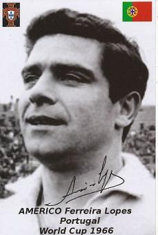 Americo Ferreira Lopes   Portugal WM 1966  Fußball Autogramm Foto original signiert 