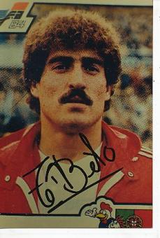 Zé Beto † 1990  Portugal WM 1986  Fußball Autogramm Foto original signiert 