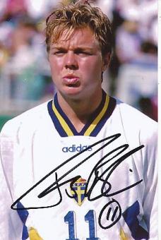 Tomas Brolin Schweden WM 1990  Fußball Autogramm Foto original signiert 