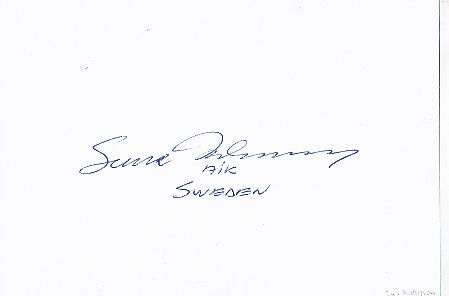 Sune Andersson † 2002  Olympia Gold 1948  Schweden WM 1950   Fußball Autogramm Karte  original signiert 