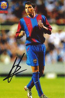 Javier Saviola   FC Barcelona  Fußball Autogramm Foto original signiert 