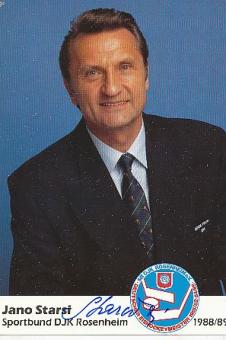 Dr.Jano Starsi † 2019  SB Rosenheim 1988/89  Eishockey Autogrammkarte  original signiert 