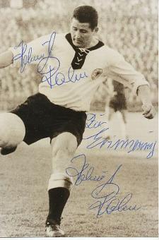 2  x  Helmut Rahn † 2003  DFB  Weltmeister WM 1954  Fußball Autogramm  Foto original signiert 