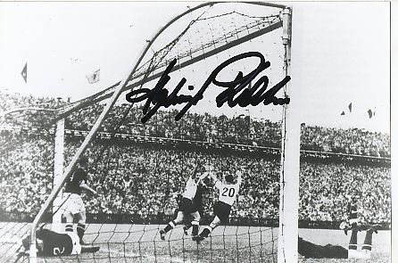 Helmut Rahn † 2003  DFB  Weltmeister WM 1954  Fußball Autogramm  Foto original signiert 