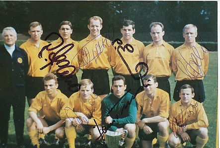 Borussia Dortmund 1965 Mannschaftsfoto Emmerich,Assauer,Tilkowski usw.  Fußball  Autogramm Foto original signiert 