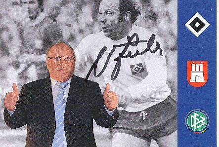 Uwe Seeler † 2022   DFB  &  Hamburger SV   Fußball  Autogrammkarte  original signiert 