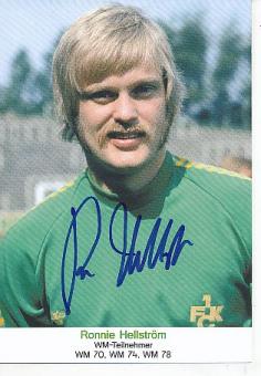 Ronnie Hellström  † 2022  FC Kaiserslautern &  Schweden  Fußball Autogrammkarte  original signiert 