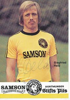 Siegfried Held   BVB Borussia Dortmund  Fußball Autogrammkarte original signiert 