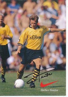 Stefan Reuter  Nike 1998  BVB Borussia Dortmund  Fußball Autogrammkarte original signiert 