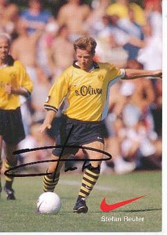 Stefan Reuter  Nike 1999  BVB Borussia Dortmund  Fußball Autogrammkarte original signiert 