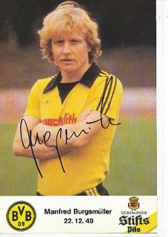 Manfred Burgsmüller † 2019   BVB Borussia Dortmund  Fußball Autogrammkarte original signiert 