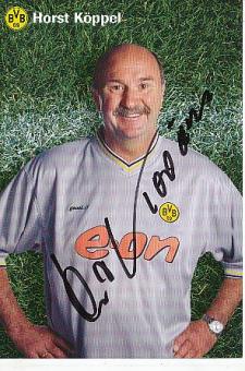 Horst Köppel    2001/2002  BVB Borussia Dortmund  Fußball Autogrammkarte original signiert 