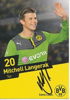 Mitchell Langerak  2013/2014  BVB Borussia Dortmund  Fußball Autogrammkarte original signiert 