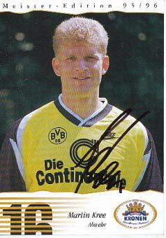 Martin Kree   1995/1996 Meister Edition  BVB Borussia Dortmund  Fußball Autogrammkarte original signiert 