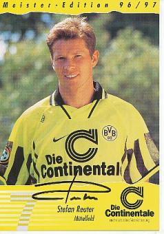 Stefan Reuter   1996/1997  Meister Edition  BVB Borussia Dortmund  Fußball Autogrammkarte original signiert 