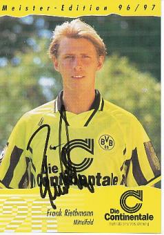 Frank Riethmann    1996/1997  Meister Edition  BVB Borussia Dortmund  Fußball Autogrammkarte original signiert 