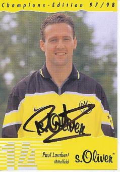 Paul Lambert    1997/1998  Champions Edition  BVB Borussia Dortmund  Fußball Autogrammkarte original signiert 