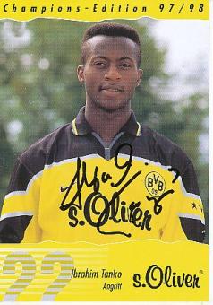 Ibrahim Tanko   1997/1998  Champions Edition  BVB Borussia Dortmund  Fußball Autogrammkarte original signiert 