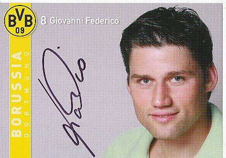 Giovanni Federico  2007/2008  BVB Borussia Dortmund  Fußball Autogrammkarte original signiert 