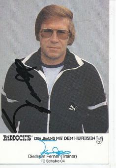 Diethelm Ferner   1983/1984  FC Schalke 04  Fußball Autogrammkarte original signiert 