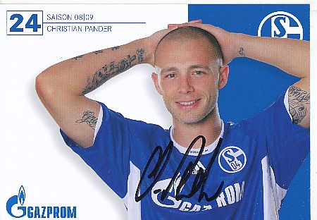 Christian Pander  2008/2009  FC Schalke 04  Fußball Autogrammkarte original signiert 