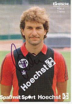 Klaus Theiss   23 Jahre Eintracht Frankfurt  Fußball Autogrammkarte original signiert 