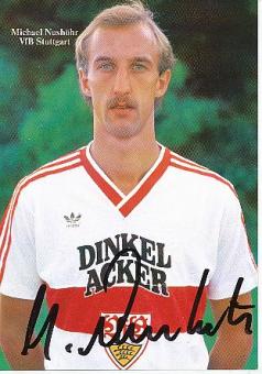 Michael Nushöhr   1985/1986  VFB Stuttgart   Fußball Autogrammkarte original signiert 