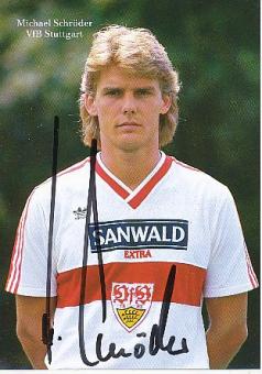 Michael Schröder   1985/1986  VFB Stuttgart   Fußball Autogrammkarte original signiert 