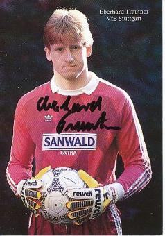 Eberhard Trautner    1986/1987  VFB Stuttgart   Fußball Autogrammkarte original signiert 