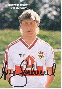 Alexander Strehmel   1987/1988  VFB Stuttgart   Fußball Autogrammkarte original signiert 