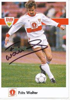 Fritz Walter   1987/1988  VFB Stuttgart   Fußball Autogrammkarte original signiert 