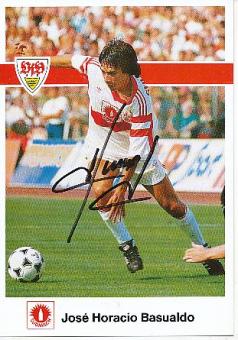 Jose Horacio Basualdo  1990/1991  VFB Stuttgart   Fußball Autogrammkarte original signiert 