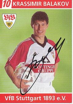 Krassimir Balakov   VFB Stuttgart   Fußball Autogrammkarte original signiert 