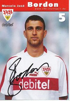 Marcelo Bordon  VFB Stuttgart   Fußball Autogrammkarte original signiert 