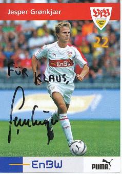 Jesper Gronkjaer  VFB Stuttgart   Fußball Autogrammkarte original signiert 