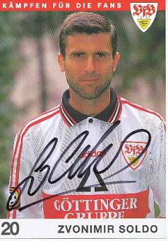 Zvonimir Soldo  VFB Stuttgart   Fußball Autogrammkarte original signiert 
