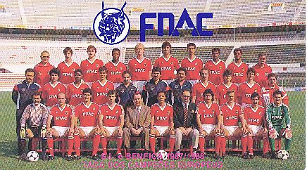 Benfica Lissabon   1987/1988   Fußball  Mannschaftskarte nicht signiert 