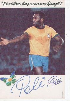 Pele † 2022  Brasilien Weltmeister WM 1958 + 1962 + 1970 Fußball Legenden Fußball Autogrammkarte original signiert 