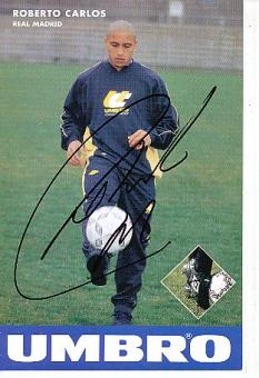 Roberto Carlos  Brasilien  Weltmeister WM 2002  Fußball Autogrammkarte  original signiert 