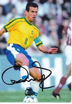 Carlos Dunga  Brasilien  Weltmeister WM 1994  Fußball Autogrammkarte  original signiert 